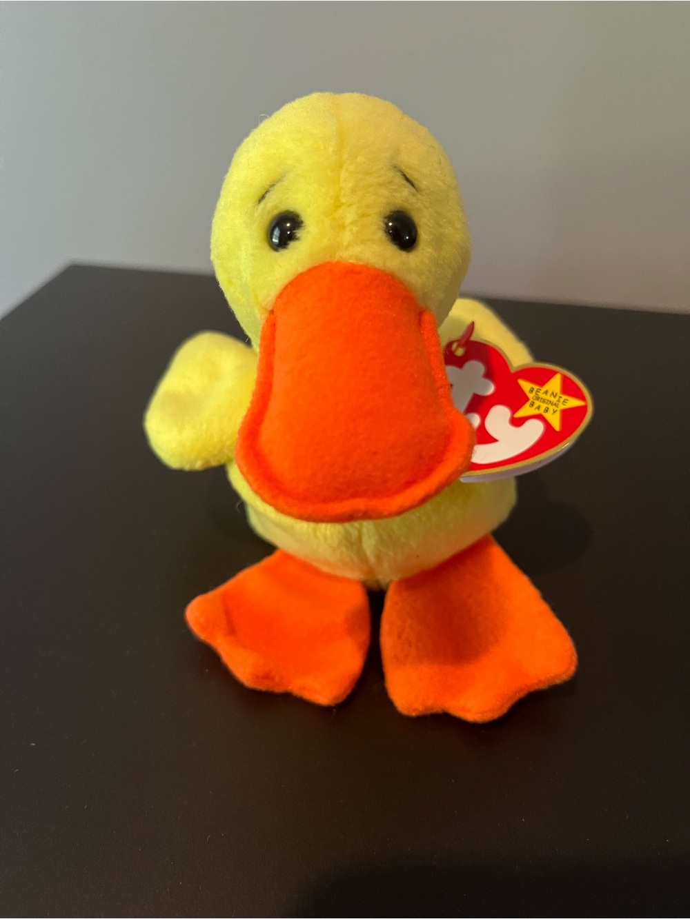 TY Beanie Baby, Quackers, Retired 1994 with Tags, Error in Tag.